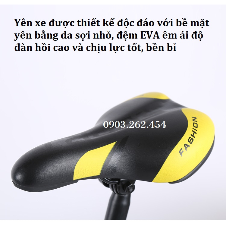 Xe đạp bánh béo 7 tốc độ chính hãng MAQISI, khung thép kết hợp cacbon, bánh to 4inch độ bám tốt - Bảo hành 24 tháng