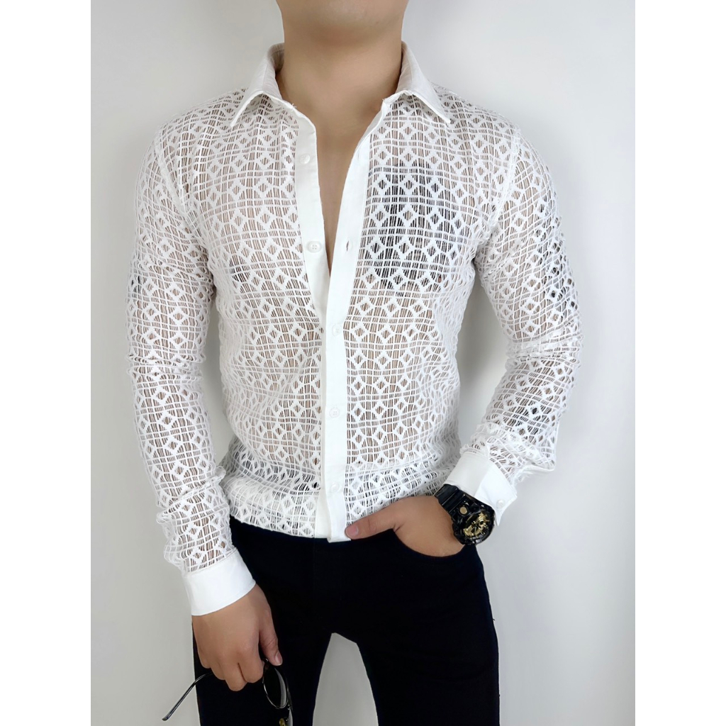 SƠ MI LƯỚI TAY DÀI BODY NAM ĐỘC LẠ AL04