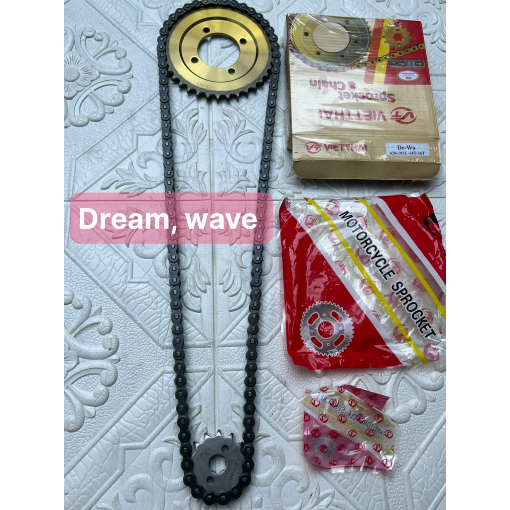 Nhông sên dĩa Việt thái cho các dòng xe dream, wave, RS , Sirius