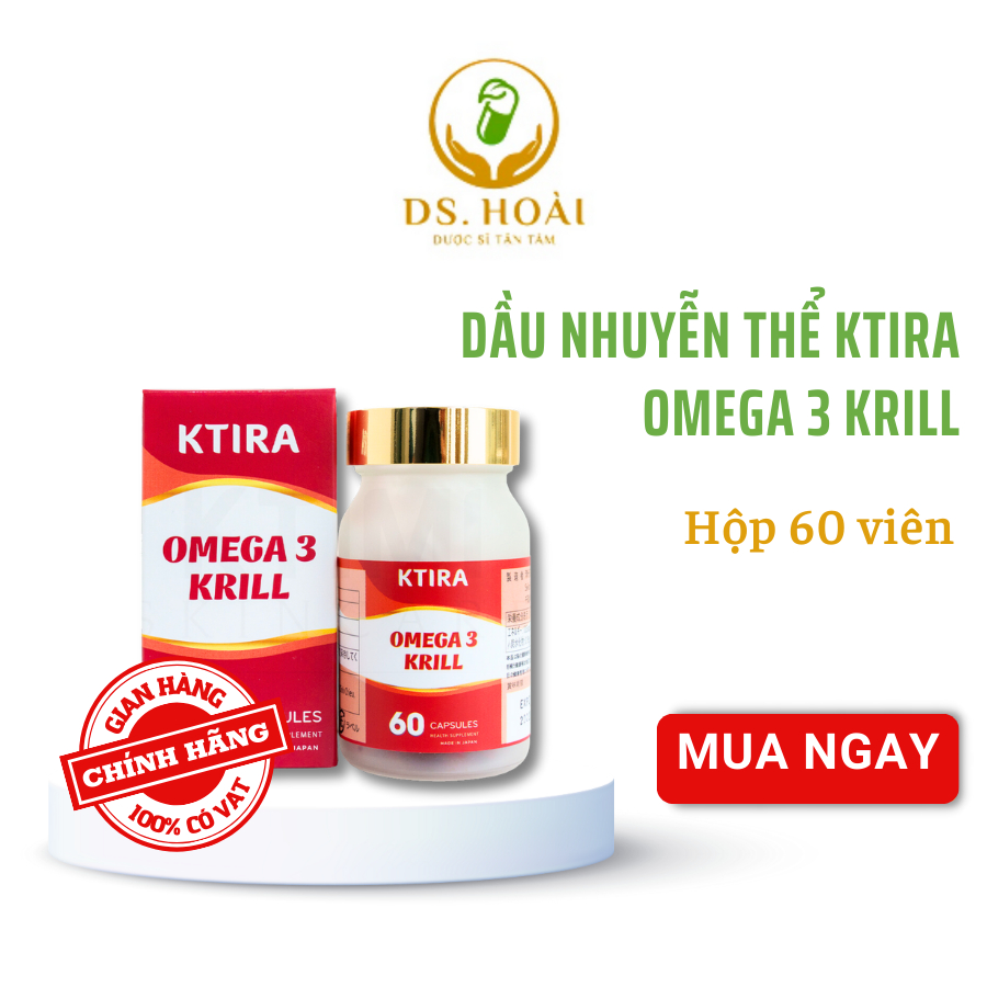 KTIRA OMEGA 3 KRILL - Viên Uống Dầu Nhuyễn Thể Hỗ Trợ Sức Khoẻ Tim Mạch, Cải Thiện Trí Nhớ