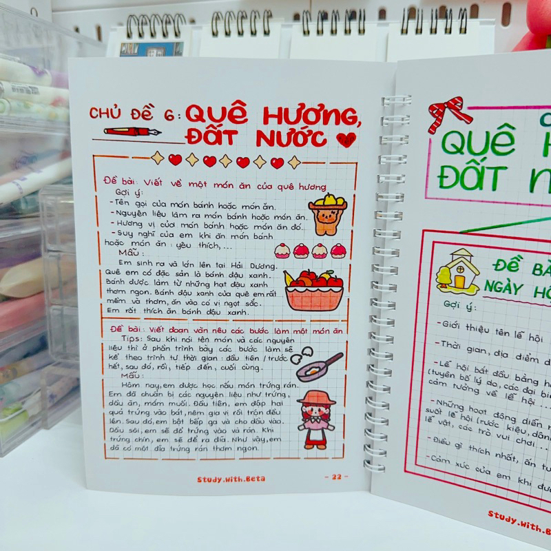 Sổ lò xo takenote tập làm văn lớp 2-3 các bài văn mẫu