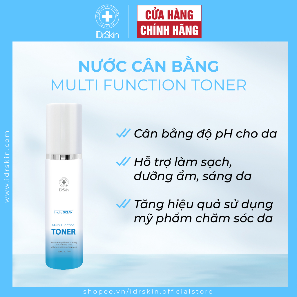 [iDr.Skin Chính Hãng] Nước cân bằng da Hydro Ocean Multi Function Toner cân bằng độ pH