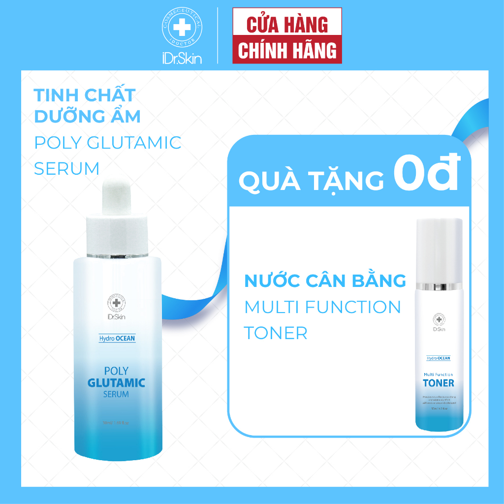 [iDr.Skin Chính Hãng] Serum cấp ẩm Hydro Ocean Poly Glutamic Serum cho da ẩm mượt