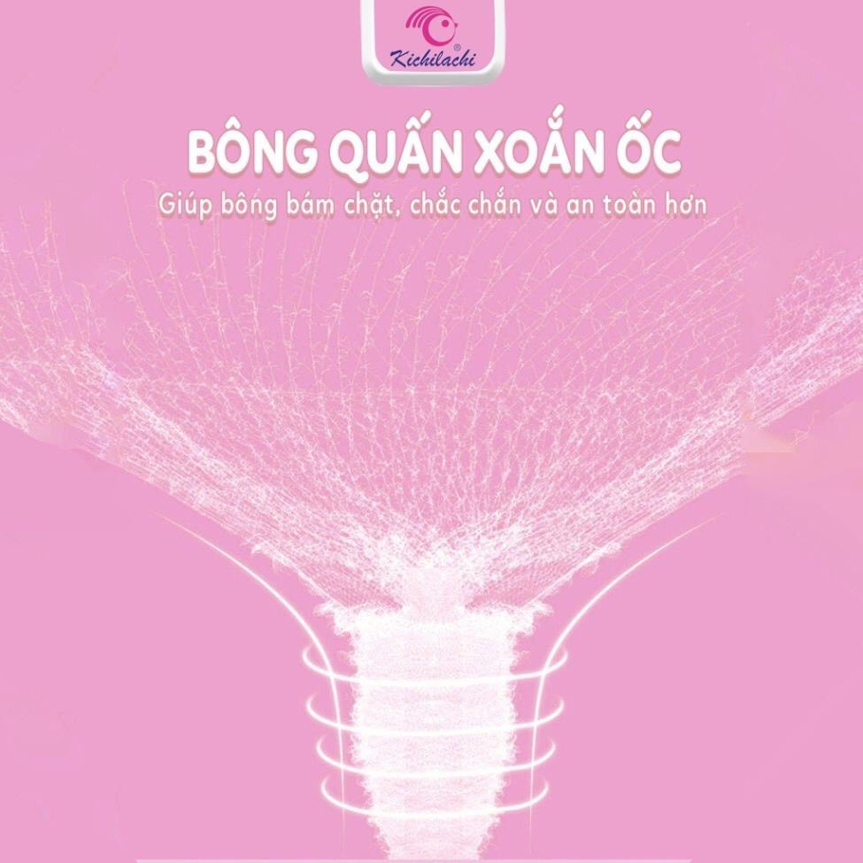 Tăm bông cho bé sơ sinh Kichilachi 200c, tăm bông trẻ em bông tự nhiên kháng khuẩn - Monnie Kids