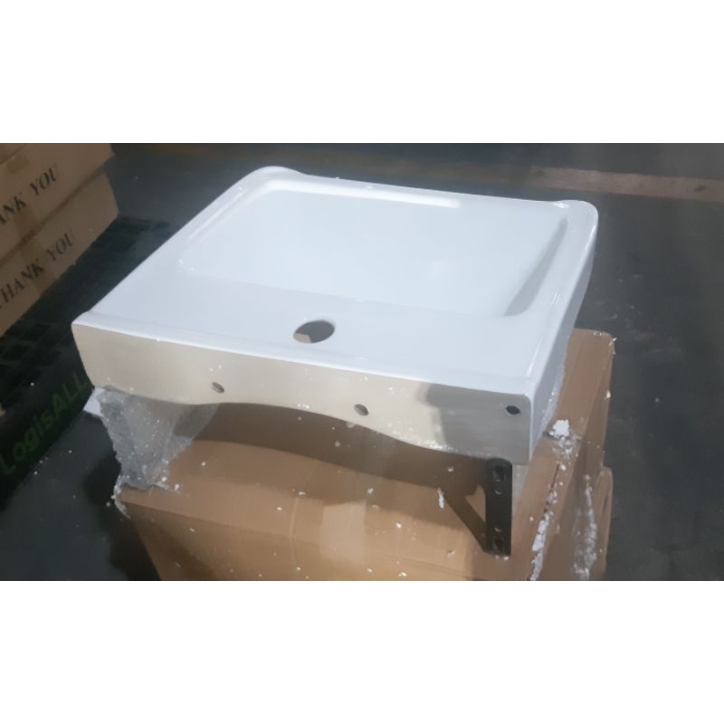 Lavabo rửa mặt treo tường khung chân inox kèm bát treo