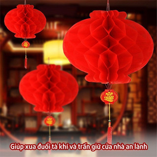 Đèn lồng đỏ chữ phúc trang trí tết đủ size - đèn lồng nilon chống thấm nước