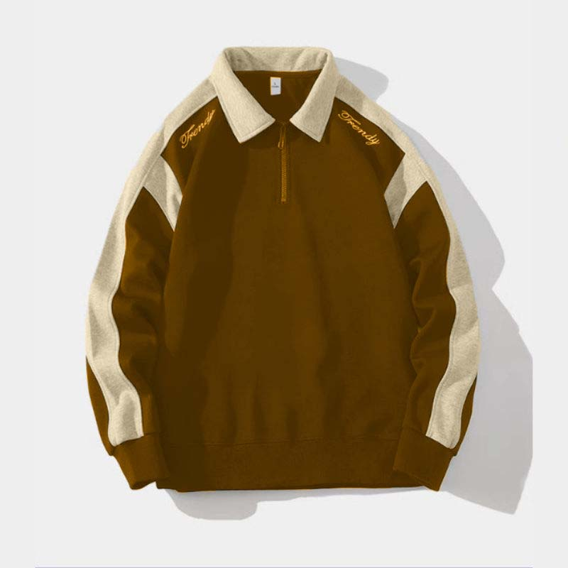 Áo Sweater Polo Nỉ Nam Nữ Dài Tay Unisex Tay Phối Viền Khóa Kéo Cổ Thời Trang Zenkonu TOP NAM 278V3