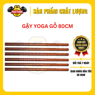 Gậy thể dục, yoga, Aerobic, dưỡng sinh bằng gỗ 80cm