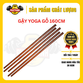 Gậy thể dục, yoga, Aerobic, dưỡng sinh bằng gỗ 160cm
