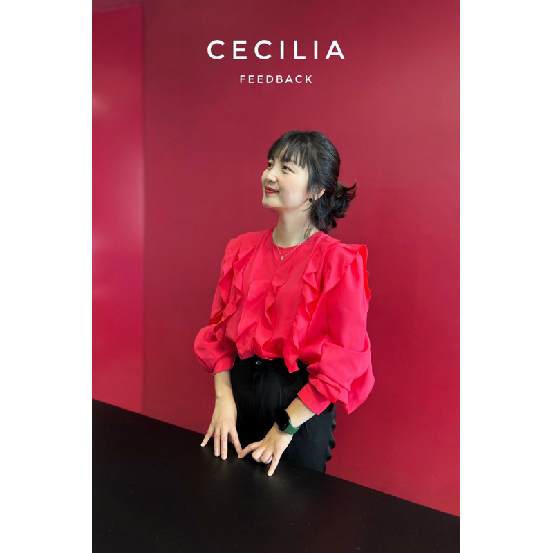 Áo sơ mi bèo dài tay cổ tròn CASSIE By CECILIA  màu sắc, thiết kế tay bồng