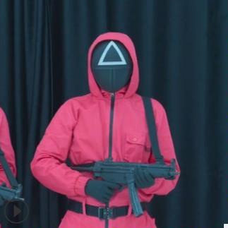 Mặt Nạ Boss Quản Trị Viên Trong Squid Game,Trò Chơi Con Mực,Mặt Nạ Halloween, Đồ Chơi Hóa Trang Cho Bé