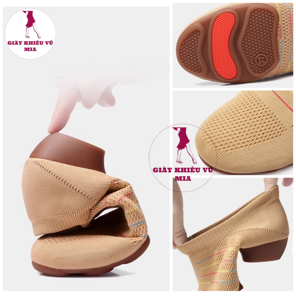 Giày Khiêu Vũ Thể Thao Dệt Không Dây