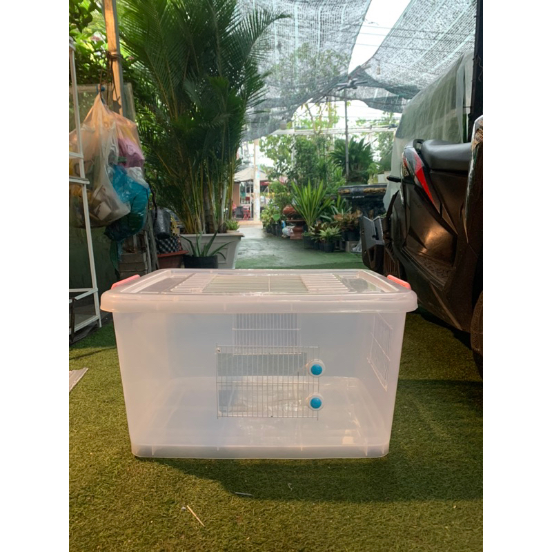 Thùng nhựa gắn sẵn mặt lưới nuôi hamster 60L - 90L