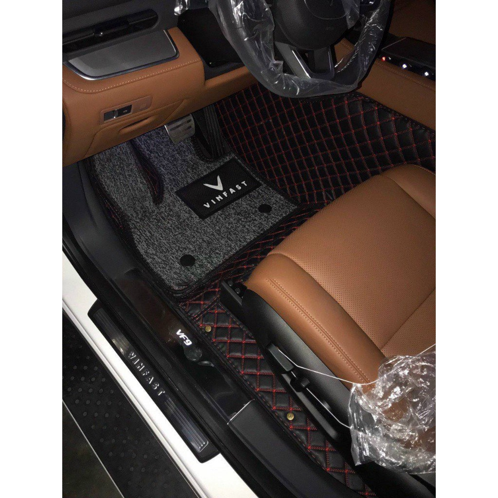 Lót sàn 5D 6D cao cấp cho Vinfast VF9 chống nước không mùi trải kín sàn xe
