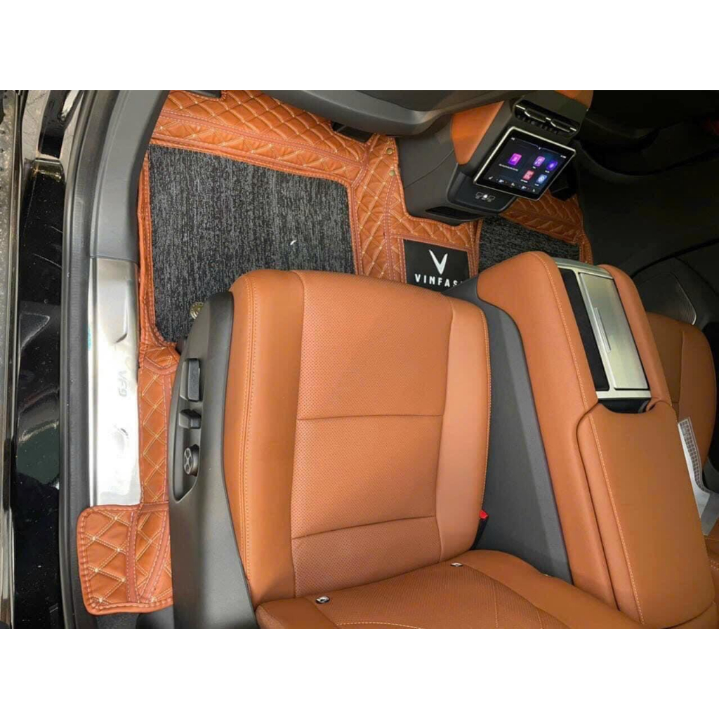 Lót sàn 5D 6D cao cấp cho Vinfast VF9 chống nước không mùi trải kín sàn xe