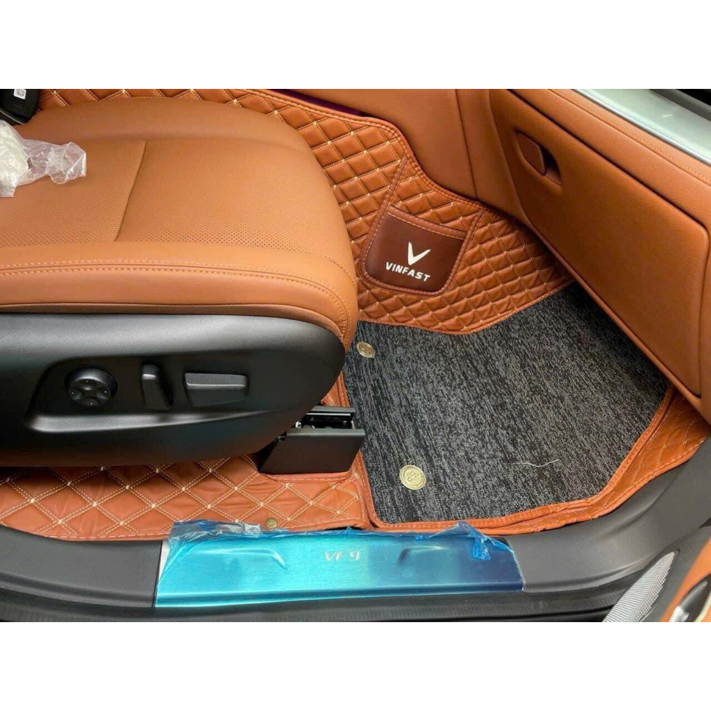 Lót sàn 5D 6D cao cấp cho Vinfast VF9 chống nước không mùi trải kín sàn xe