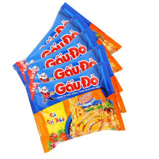 5 gói mì gấu đỏ đủ vị gà sợi phở, tôm chua cay, tôm và gà