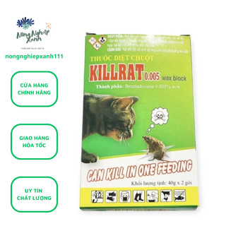 Thuốc diệt chuột killrat 1 hộp 2 gói 40gr