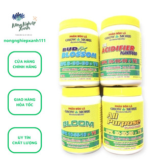 Combo 4 hủ phân bón lá cao cấp hiệu Grow more chuyên chăm sóc phong lan, cây cảnh, cây trồng, phan bon my