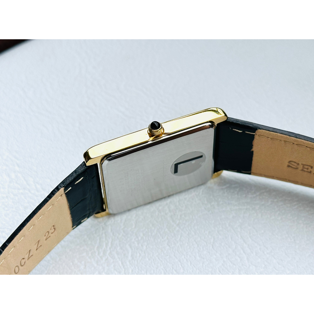 Đồng hồ chính hãng nam Seiko SWR052 - Máy quartz pin - Kính cứng - Dây da