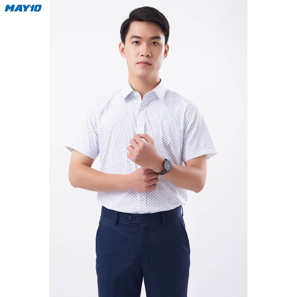 Áo sơ mi nam cộc tay May 10 form SlimFit mã 010121135 347