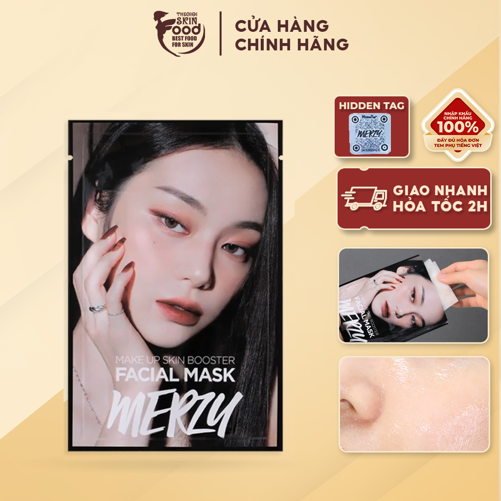 Mặt Nạ Cấp Ẩm, Làm Dịu Da Merzy Make Up Skin Booster Facial Mask 23ml