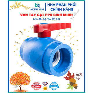 Van tay gạt ppr nước nóng nước lạnh 20, 25, 32, 40, 50, 63 nhựa bình minh