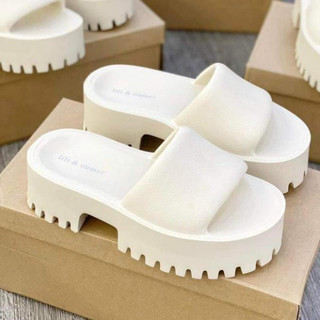 [Hàng Quảng Châu] Dép bánh mì nữ xinh đế cao 6cm , Dép quai ngang độn đế thời trang nịnh dáng bản mới cao cấp 2023