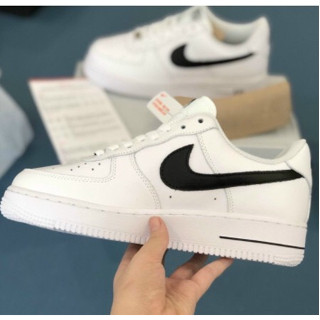 Giày Nike Air Force _AF1 Trắng Vệt Đen Bản S.Cấp Giày  White Black Bản Chuẩn Đế Nam Nữ Full Phụ Kiện