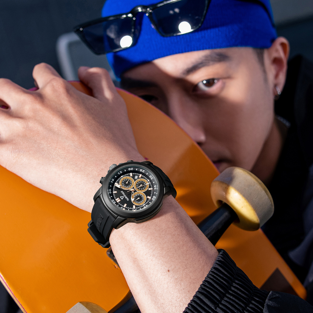 Đồng Hồ Nam Đa Năng Chính Hãng Mark Fairwhale FW003 Size 45mm Dây Đeo Silicone Chống Nước 30m 4 Màu Năng Động Trẻ Trung