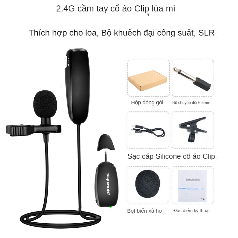 Viewready còn hàng】COD】tai nghe UHF Micrô không dây Kẹp cài áo micro, Micro cầm tay.ghép Mic cho Loa giáo viên giọng nói