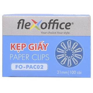 Combo 20 hộp Kẹp giấy Flexoffice FO-PAC02
