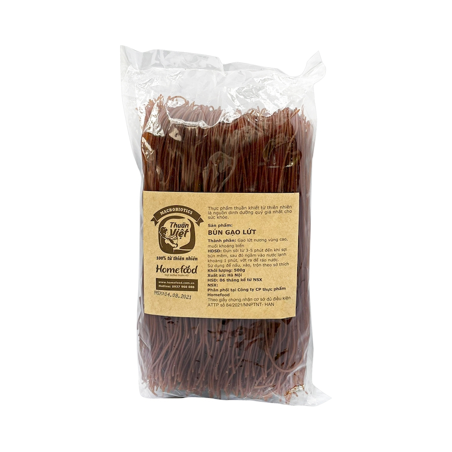 Bún gạo lứt Homefood 500g ăn kiêng, giàu dinh dưỡng