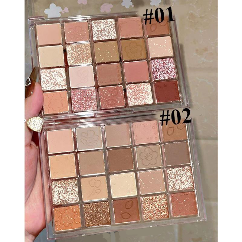 Bảng Phấn Mắt 20 Ô DIKALU EyeShadow Hoa Anh Đào Dễ Sử Dụng