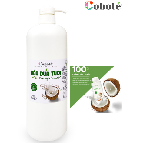 Dầu dừa tươi - 100% cơm dừa tươi chai 1 lít