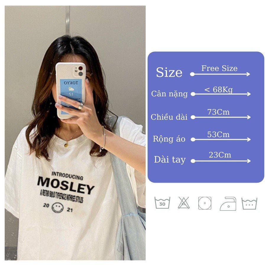 Áo phông 3158 chất dày cotton khô nữ form rộng quảng châu Mosley