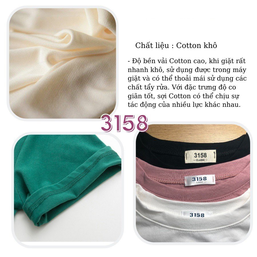 Áo phông 3158 chất dày cotton khô nữ form rộng quảng châu Mosley