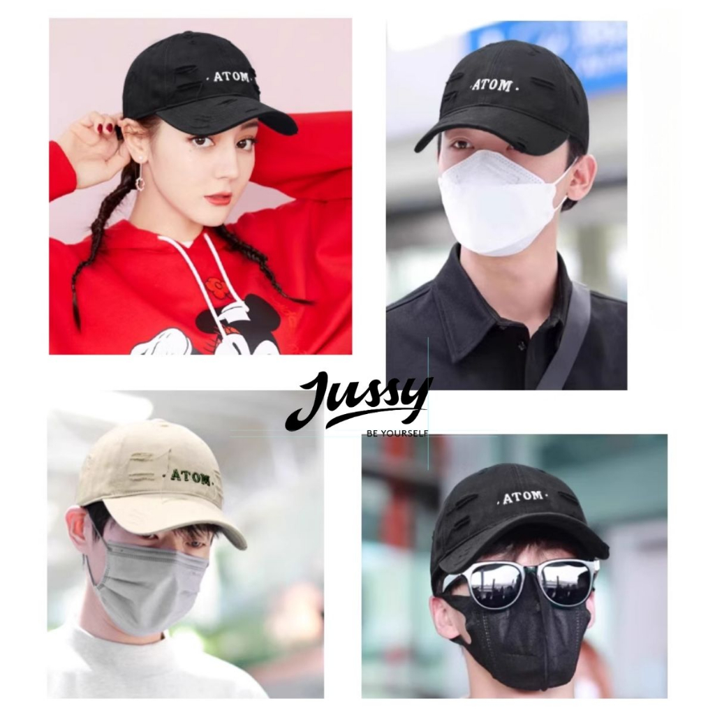 Mũ Lưỡi Trai Rách ATOM Jussy Official Nón Kết Nam Nữ Chất Vải Kaki Cotton Form Mềm Nhiều Màu Hot Trend