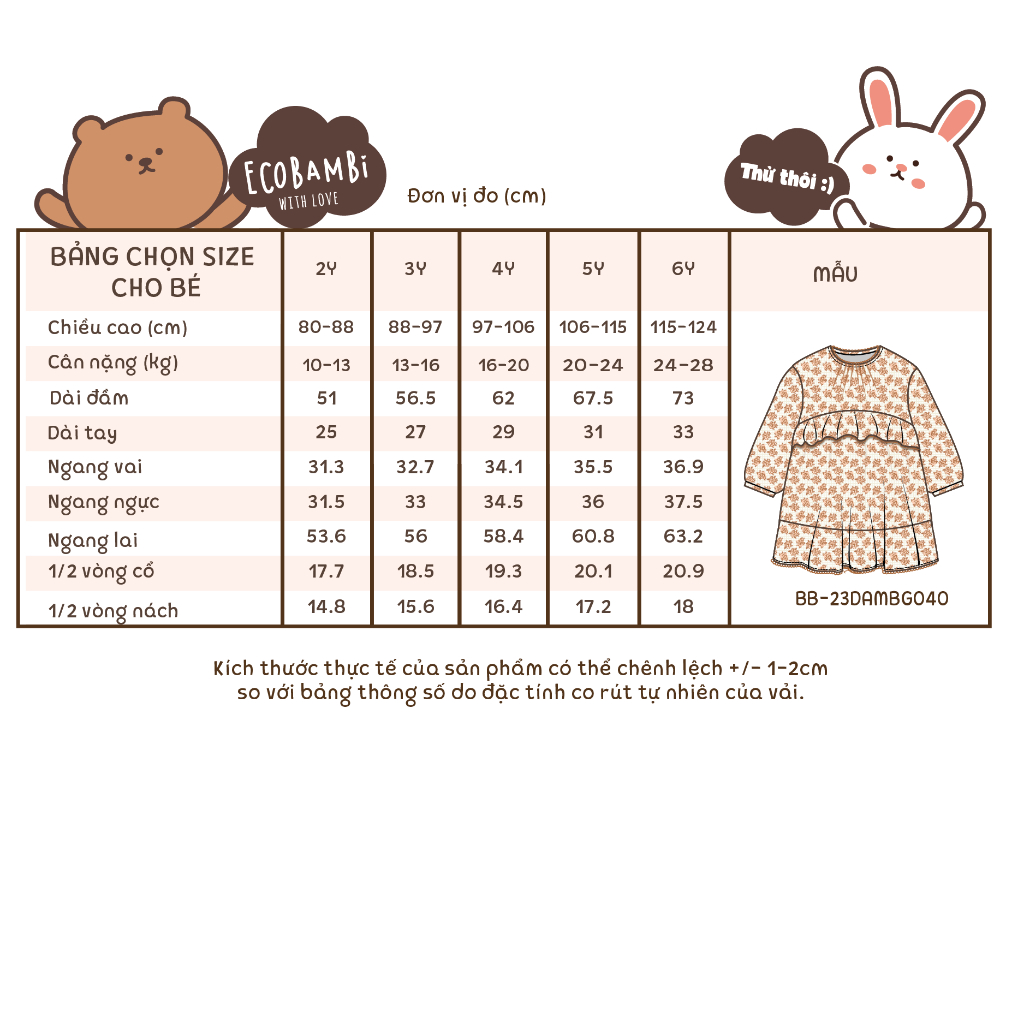 Đầm xoè xô Muslin tay dài - 2 tầng bèo hoạ tiết hoa đậm chất phong cách vintage bé gái - BB-23DAMBG040