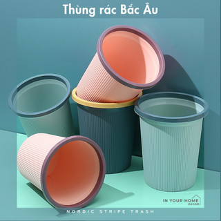 Thùng rác nhựa cao cấp đựng rác phòng bếp để bàn phòng ngủ văn phòng nhỏ gọn