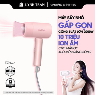 Máy sấy tóc mini gấp gọn công suất lớn 2000W Livchic®️