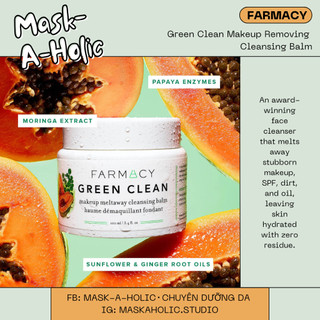 Sáp tẩy trang FARMACY Green Clean Makeup Meltaway Cleansing Balm with Echinacea GreenEnvy