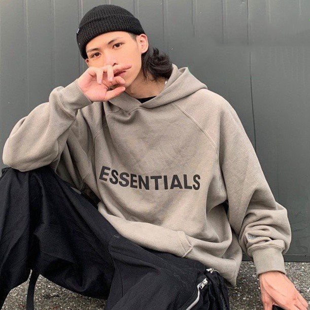 ÁO HOODIE NAM NỮ, ÁO KHOÁC NỈ IN HÌNH CHỮ ESSETIALS FROM RỘNG DÀI TAY