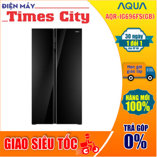 Tủ lạnh Aqua AQR-IG696FS(GB) màu đen 553/515 lít
