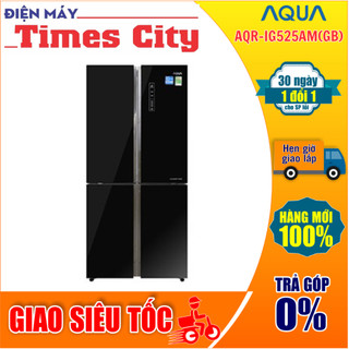 Tủ lạnh Aqua 4 cửa màu đen AQR-IG525AM(GB)