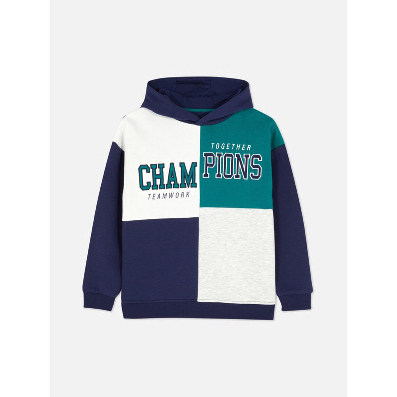 Bộ Nỉ Hoodie Bé Trai Thêu CHAPIONS Phối Màu PR