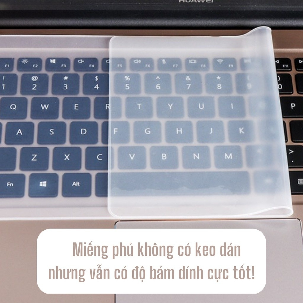 Miếng Phủ Bàn Phím Laptop 13 -14 in & 15 - 17 & 12 & 10 inch Silicon Chống Nước, Chống Bụi Bẩn, Chống Bám Dơ - Paolu