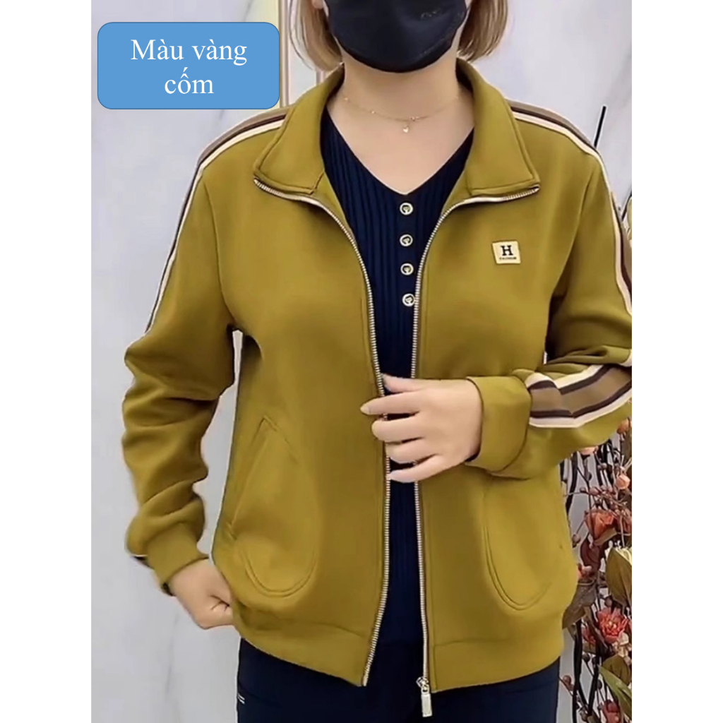 Áo khoác thể thao nữ, Áo khoác thu đông trung niên nữ, chất Umi cao cấp,mịn đẹp, dày dặn, co dãn