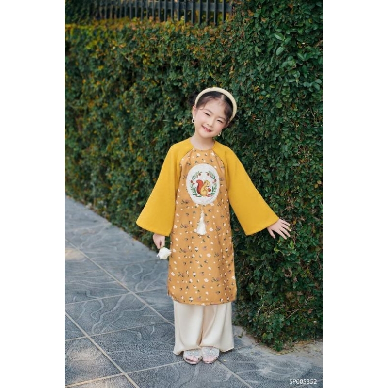 Áo dài cách tân set anh em bé gái , bé trai ,set anh em cực xinh