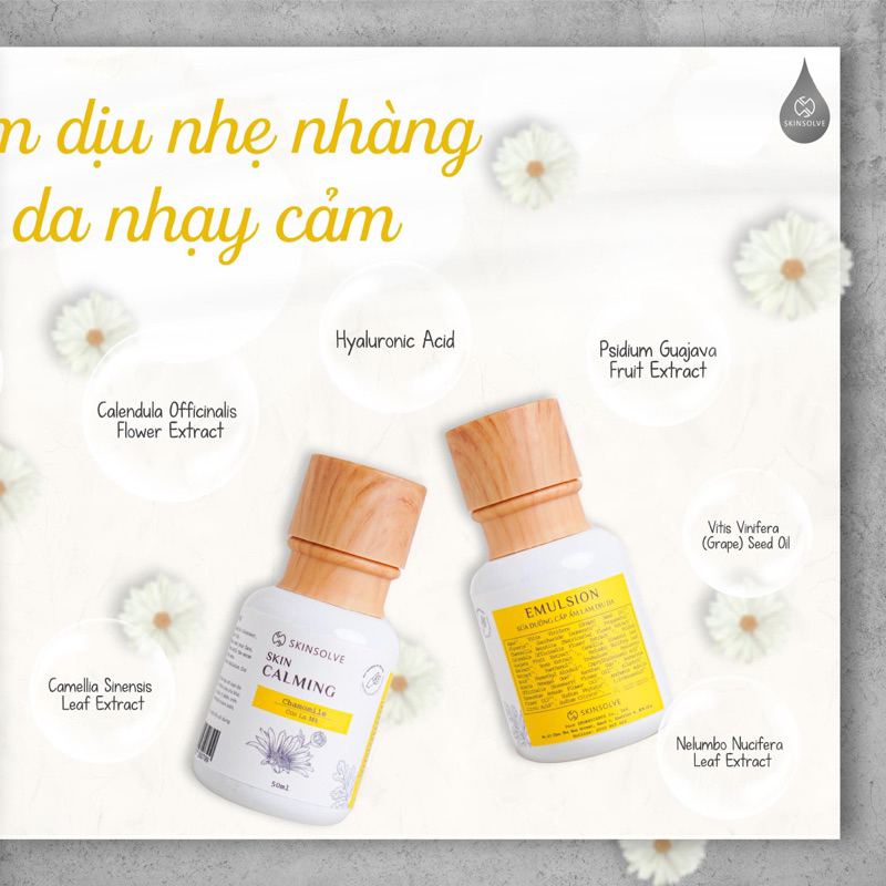 Sữa Dưỡng Emulsion Hoa Cúc Chamomile Calming Giúp Cấp Ẩm, Làm Dịu Da Nhạy Cảm